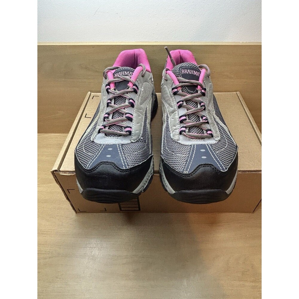 Brahma Sacha Womens 9.5 Pink Gray Steel Toe Sneakers WWBR0340031 - Picture 5 of 10